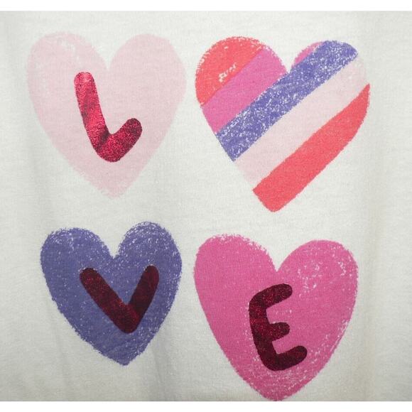 Tucker + Tate Ruffle Sleeve T-Shirt in Ivory Egret Love Size 4 $25 - Picture 3 of 3